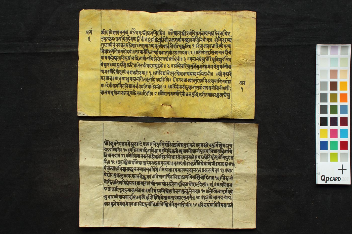 Pratyaṅgirāstavarāja manuscript preview