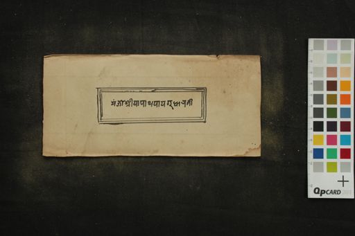 Mahā Mañjuśrī Bhagatārakasya Pratīti-nāma Dhāraṇī manuscript preview